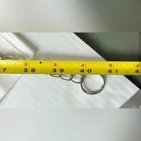 Silver Tone Gun Metal Gray Circle Chain Link - Picture 12 of 12